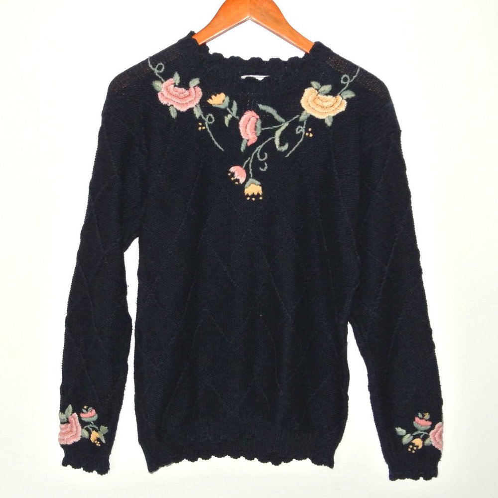 Vintage Northern Reflections Embroidered Sweater S